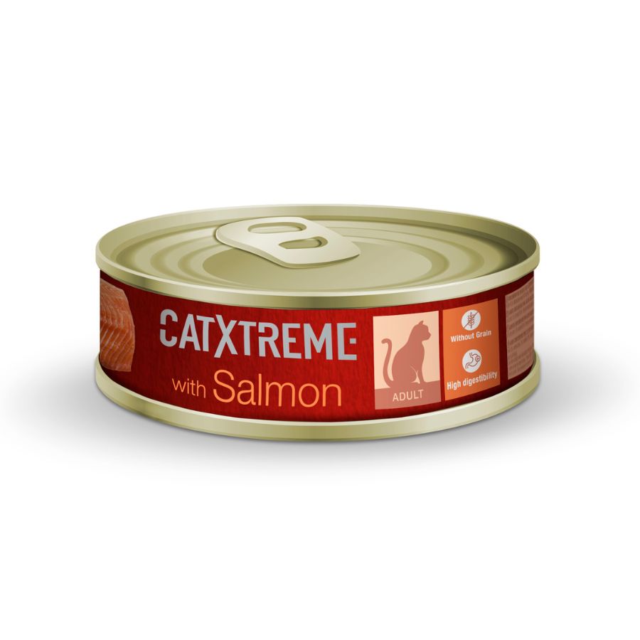 Catxtreme Cat adulto steril paté con salmón alimento húmedo para gatos 170 GR